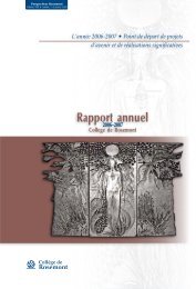 Rapport annuel 2006-2007 - Collège Rosemont