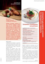 Tartelettes croustillan tes au saucisson vaudois IGP et poireaux