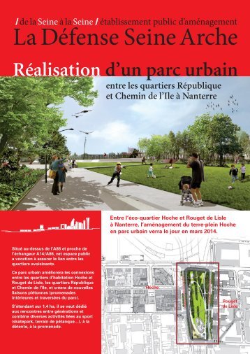 Réalisation d'un parc urbain entre les quartiers - EPADESA