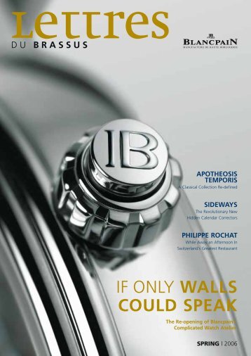 IF ONLY WALLS COULD SPEAK - Blancpain
