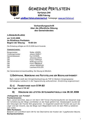 Protokoll vom 12.03.2008 (70 KB) - .PDF - Pertlstein