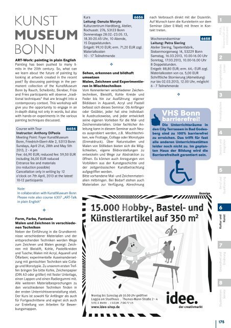 Programmheft 1/13 - Volkshochschule Bonn