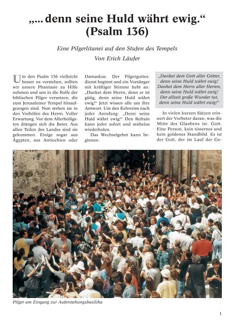 Aktuelle Ausgabe als PDF - Deutscher Verein vom Heiligen Lande