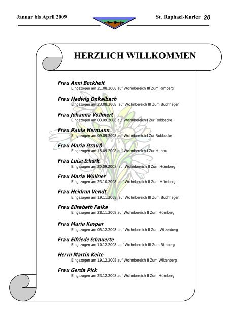 herzlich willkommen - Caritas-Altenheim "St. Raphael"