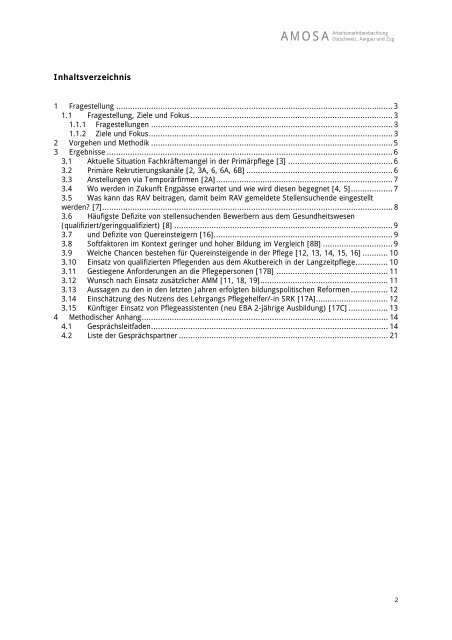 Befragung von Experten aus Institutionen im ... - AMOSA