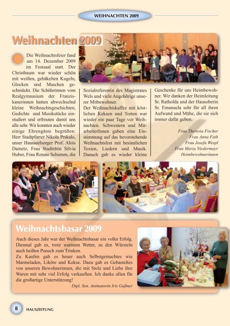 Hauszeitung 1. Ausgabe 2010 (4,0 MB Download - Altenheime der ...