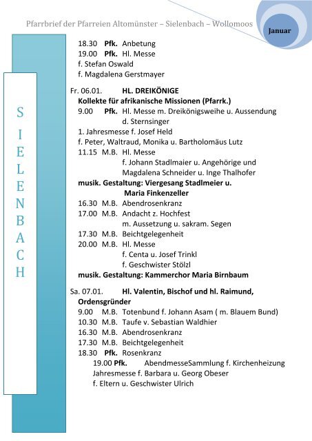 Pfarrbrief der Pfarreien Altomünster – Sielenbach ... - Gratis Webserver