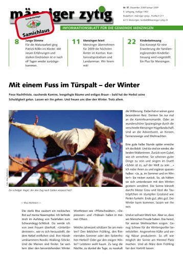 MZ-57-08 – Dezember/Januar - Mänziger Zytig