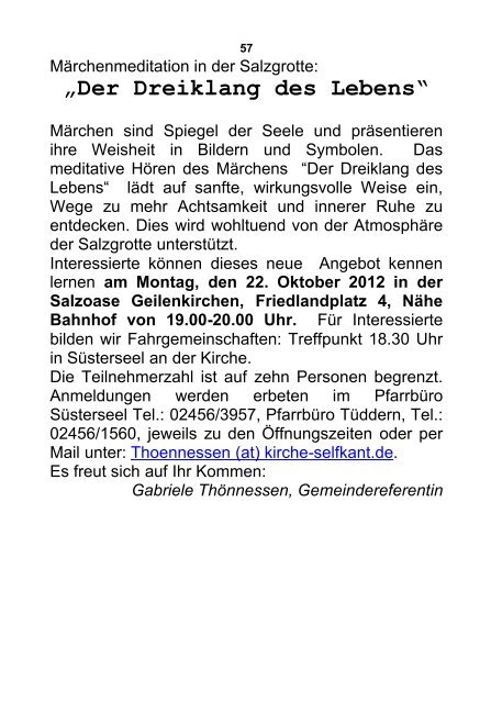 Vermeldungen Juli/August2012 - Kirchen im Selfkant