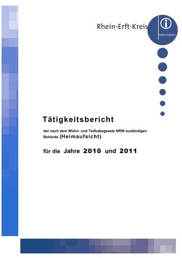 Tätigkeitsbericht 2010/2011 - Rhein-Erft-Kreis