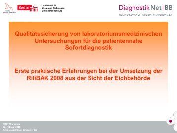 POCT mit bzw. ohne Unit- use- Reagenzien - DiagnostikNet | BB