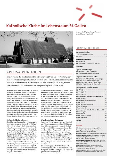 Katholische Kirche im Lebensraum St.Gallen - (Dekanat) St.Gallen
