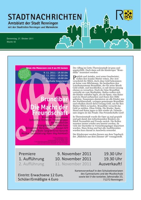 Ausgabe Nr. 43 vom 27.10.2011 - Stadt Renningen