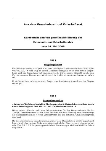 Aus dem Gemeinderat und Ortschaftsrat - Wellendingen