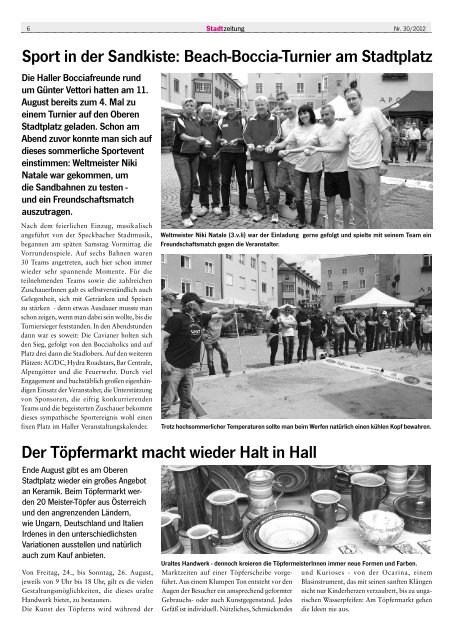 Stadtzeitung - in Hall in Tirol