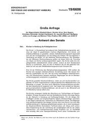 Große Anfrage und Antwort des Senats