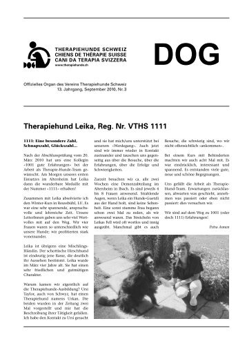 Therapiehund Leika, Reg. Nr. VTHS 1111 - Verein Therapiehunde ...