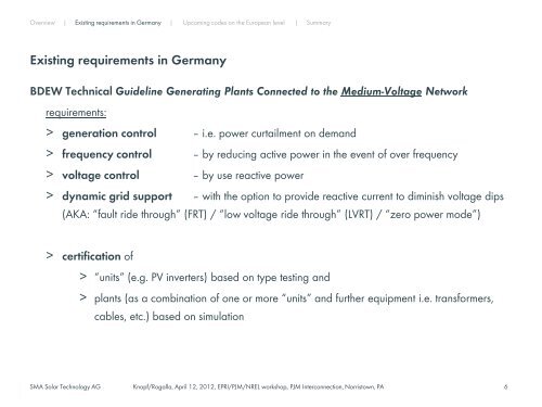 19 DER Technical Requirements for Interconnection in Germany