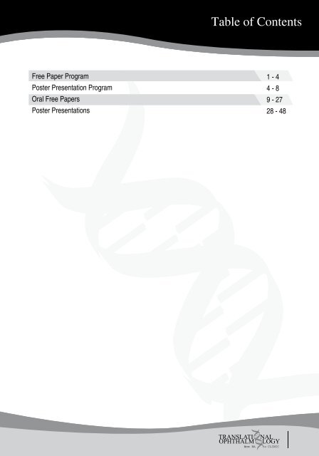 Table of Contents - PAO Annual Meeting 2012