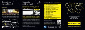 OpenairKino Pforzheim 2012 - Kommunales Kino Pforzheim
