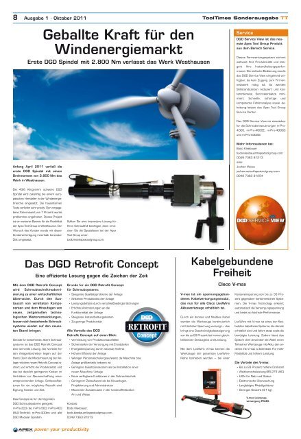 TOOLTIMES Sonderausgabe 2011 - Apex Tool Group – Power Tools