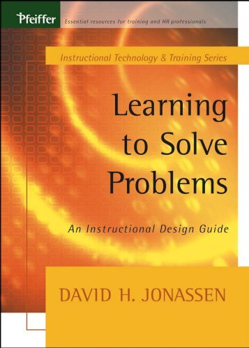Learning to Solve Problems : An Instructional Design Guide