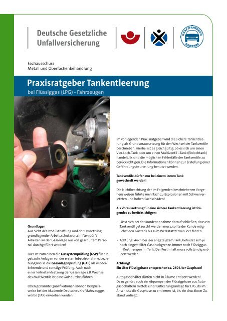 Praxisratgeber Tankentleerung - TAK