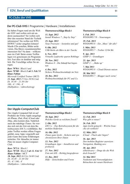 2012-2013 EDV, Beruf und Qualifikation - Bildungszentrum ...