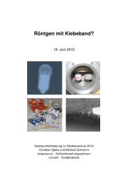 Röntgen mit Klebeband? - Fachverband für Strahlenschutz eV