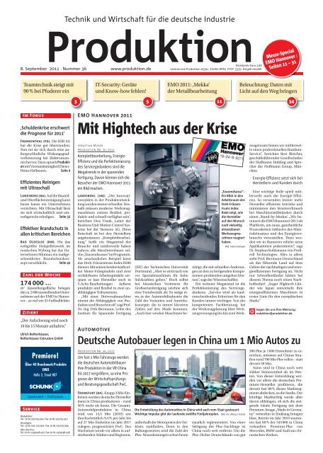 Ausgabe - 36 - 2011 - Produktion