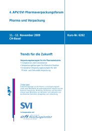 4. APV/SVI Pharmaverpackungsforum Pharma und Verpackung ...