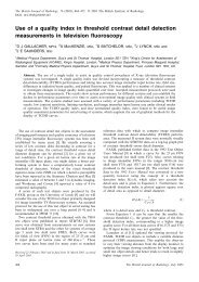 Use of a quality index in threshold contrast detail detection ...