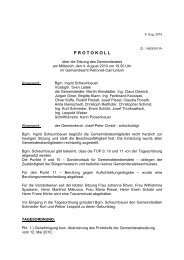 Gemeinderatssitzung (22 KB) - .PDF - Gemeinde Petronell-Carnuntum