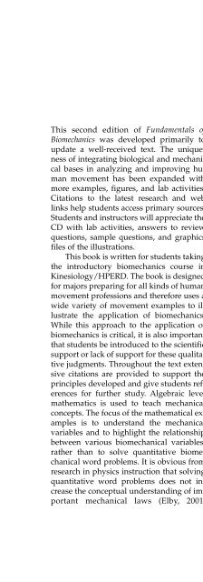 Fundamentals of Biomechanics