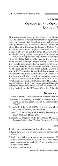 Fundamentals of Biomechanics