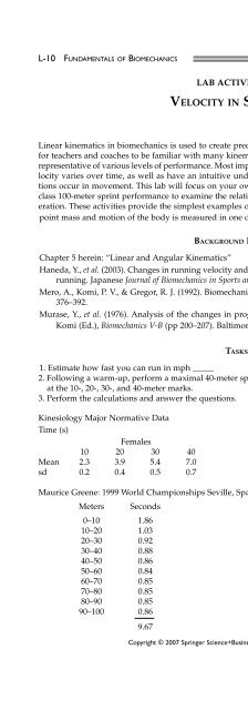 Fundamentals of Biomechanics