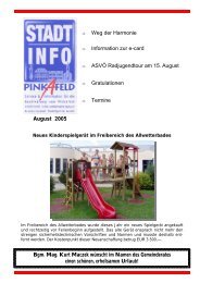 August 2005 Weg der Harmonie Information zur e-card ... - Pinkafeld