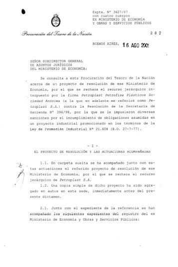 Texto completo del Dictamen - Procuración del Tesoro de la Nación