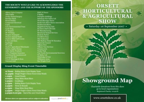 Showground Map - Orsett Show