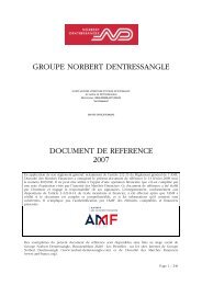 Document de référence - Norbert Dentressangle