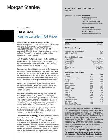 Oil & Gas - Index of