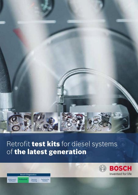 Retrofit test kits for diesel systems of the latest generation