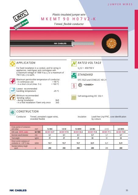 Cables for Installations and Industry - Draka