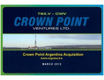 Crown Point Argentina Acquisition - Le blog de Crottaz finance