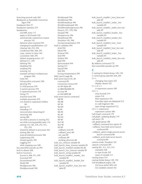 TotalView Users Guide - CI Wiki