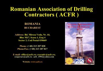 Romanian Association of Drilling Contractors ( ACFR )