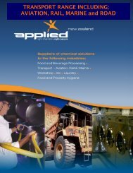 Transport range including - Applied Chemicals NZ