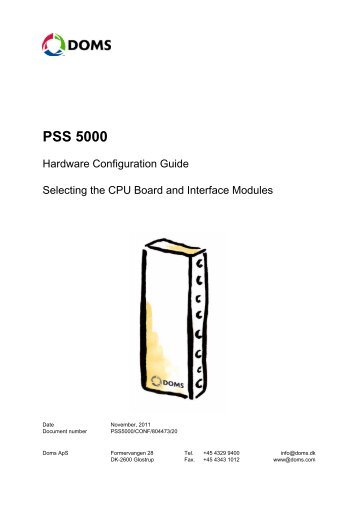 PSS 5000, Hardware Configuration Guide