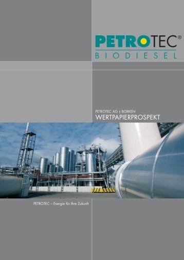 Petrotec AG Wertpapierprospekt - More.de AG