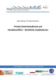 Private Sicherheitsdienste auf Handelsschiffen – Rechtliche ... - PiraT